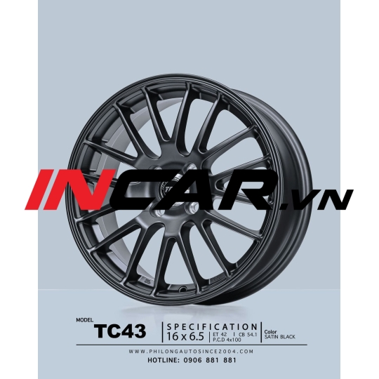 MÂM MẪU TC43 SATIN BLACK 16″