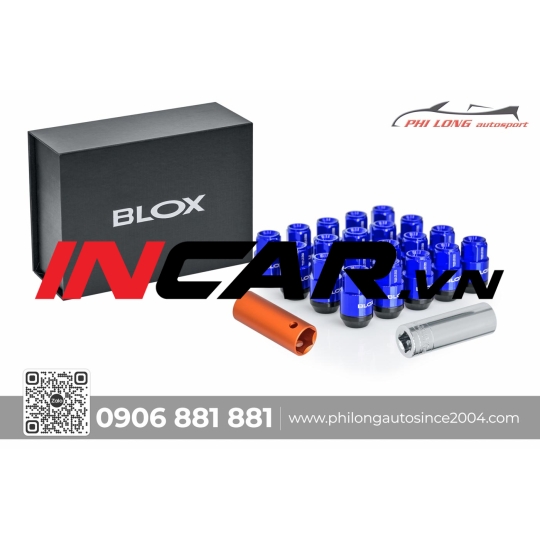 Ốc Blox Racing Xanh dương ( Bộ 16 ốc )