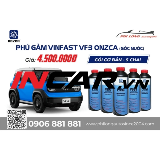 PHỦ GẦM VINFAST VF3 – ONZCA GÓI CƠ BẢN (GỐC NƯỚC)