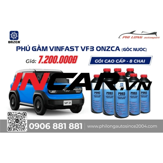 PHỦ GẦM VINFAST VF3 – ONZCA GÓI CAO CẤP (GỐC NƯỚC)