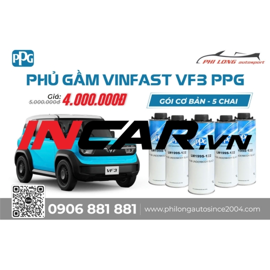 PHỦ GẦM VINFAST VF3 PPG GÓI CƠ BẢN