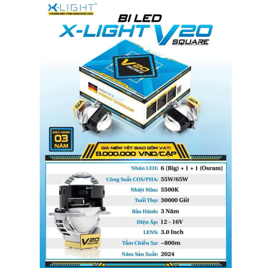 Đèn bi led VF3 – X-Light V20 Square