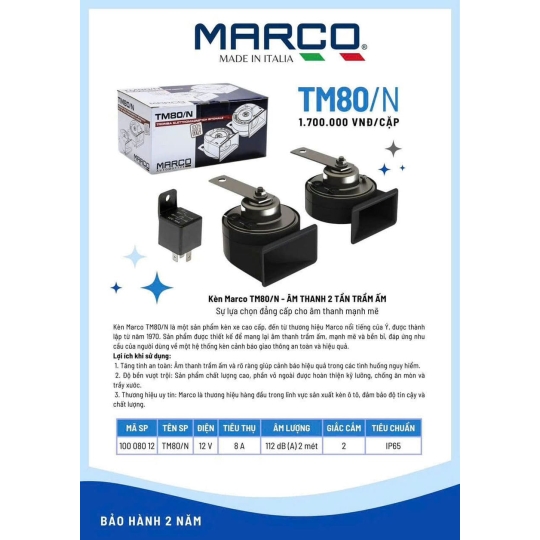 KÈN VF3 – MARCO TM80/N