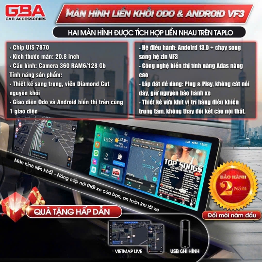 Màn hình dài liền khối VF3 (Phiên bản 64G)